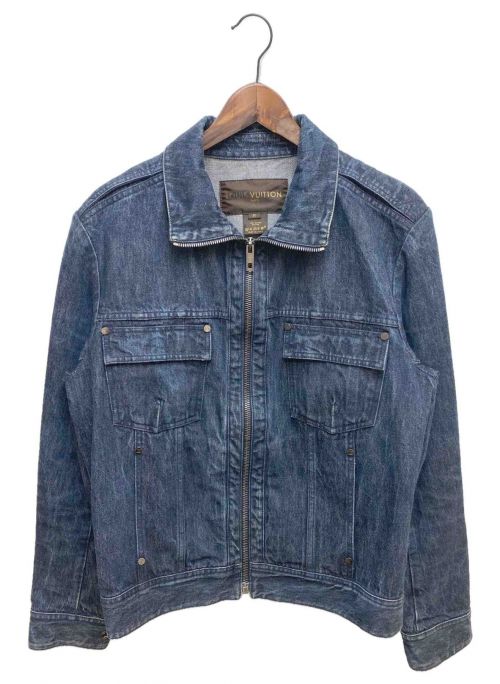 LOUIS VUITTON（ルイ ヴィトン）LOUIS VUITTON (ルイ ヴィトン) ジップアップデニムジャケット ブルー サイズ:50の古着・服飾アイテム