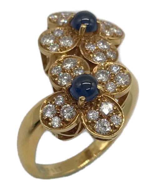 VAN CLEEF & ARPELS（ヴァンクリーフ＆アーペル）VAN CLEEF & ARPELS (ヴァンクリーフ＆アーペル) Ｋ18フラワーサファイヤリング サイズ:11号の古着・服飾アイテム