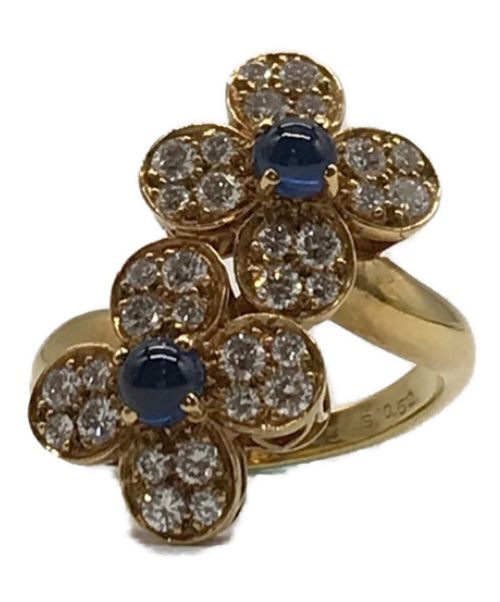 VAN CLEEF & ARPELS（ヴァンクリーフ＆アーペル）VAN CLEEF & ARPELS (ヴァンクリーフ＆アーペル) Ｋ18フラワーサファイヤリング サイズ:11号の古着・服飾アイテム