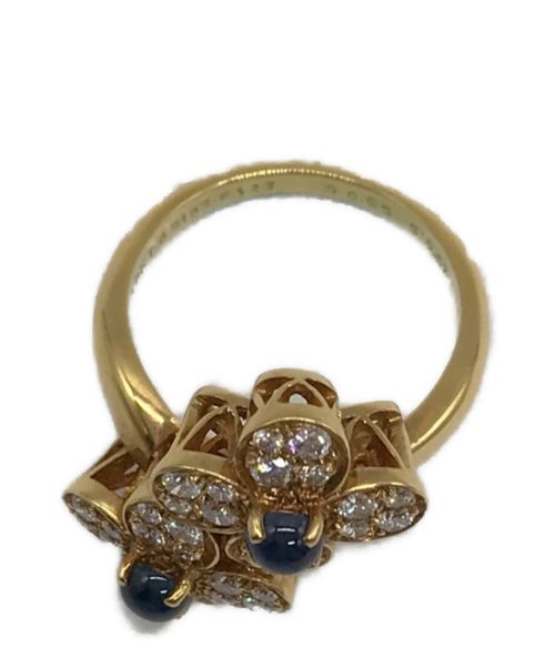 VAN CLEEF & ARPELS（ヴァンクリーフ＆アーペル）VAN CLEEF & ARPELS (ヴァンクリーフ＆アーペル) Ｋ18フラワーサファイヤリング サイズ:11号の古着・服飾アイテム