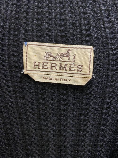 HERMES（エルメス）HERMES (エルメス) ジップニット ブラック サイズ:Sの古着・服飾アイテム