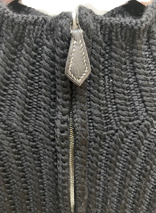HERMES（エルメス）HERMES (エルメス) ジップニット ブラック サイズ:Sの古着・服飾アイテム