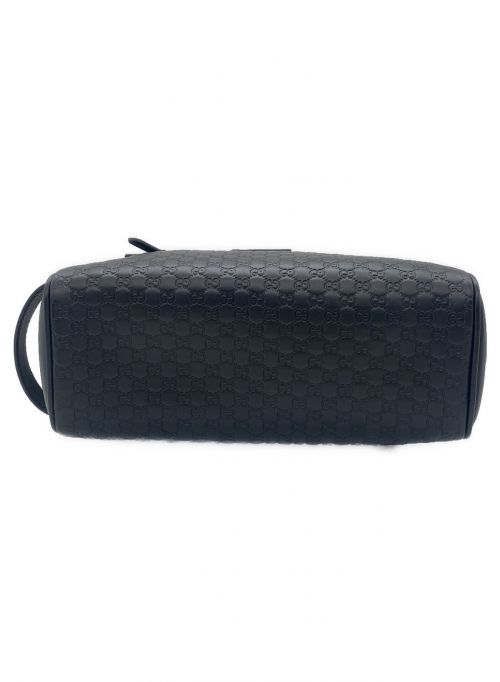 GUCCI（グッチ）GUCCI (グッチ) マイクログッチシマレザーポーチバッグ ブラック サイズ:-の古着・服飾アイテム