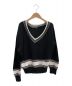 CHANEL（シャネル）の古着「アシンメトリーVネックニット」｜ホワイト×ブラック
