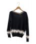 CHANEL (シャネル) アシンメトリーVネックニット ホワイト×ブラック サイズ:36：42800円