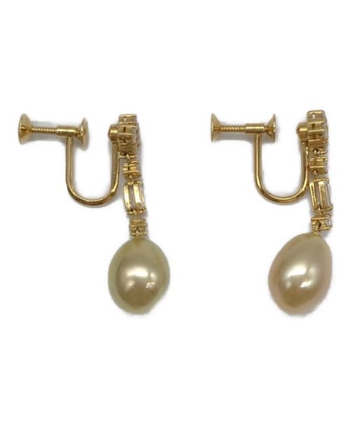 MIKIMOTO（ミキモト）MIKIMOTO (ミキモト) K8ダイヤモンド付パールイヤリング サイズ:‐の古着・服飾アイテム