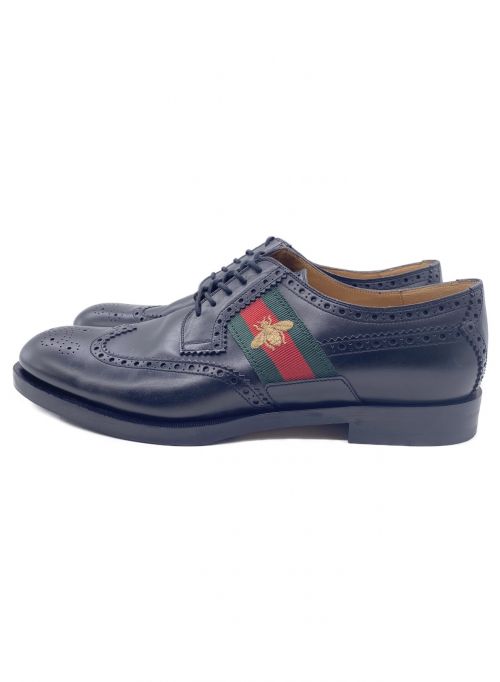 GUCCI（グッチ）GUCCI (グッチ) シェリーラインエンブロイダリーシューズ ブラック サイズ:10の古着・服飾アイテム