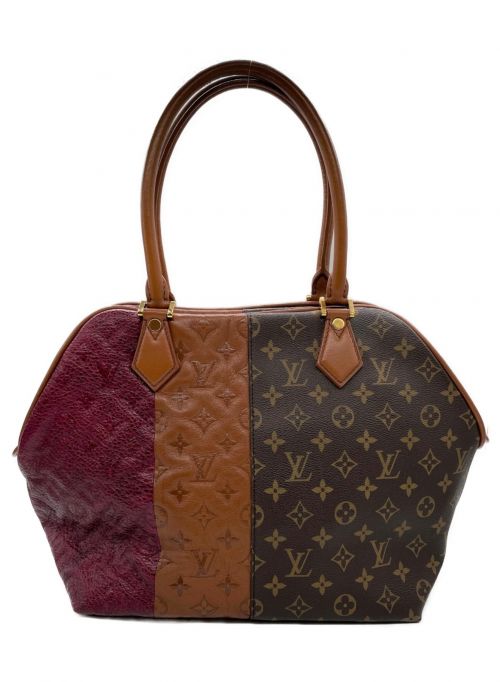 LOUIS VUITTON（ルイ ヴィトン）LOUIS VUITTON (ルイ ヴィトン) ブロックストートバッグ ブラウン×ボルドー サイズ:-の古着・服飾アイテム
