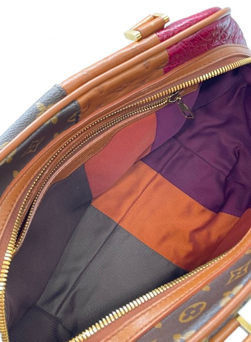 LOUIS VUITTON（ルイ ヴィトン）LOUIS VUITTON (ルイ ヴィトン) ブロックストートバッグ ブラウン×ボルドー サイズ:-の古着・服飾アイテム