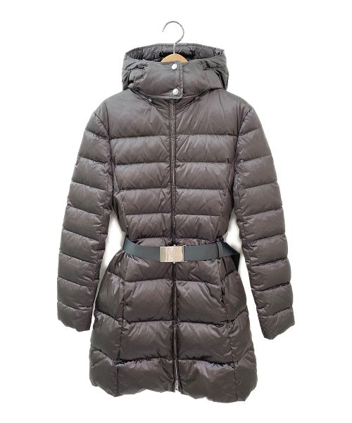 PRADA（プラダ）PRADA (プラダ) ベルト付ハーフダウンコート ライトグレー サイズ:40の古着・服飾アイテム