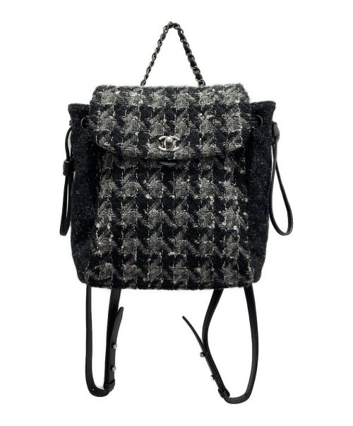 CHANEL（シャネル）CHANEL (シャネル) ツイードリュック グレー サイズ:-の古着・服飾アイテム