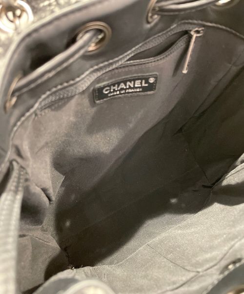 CHANEL（シャネル）CHANEL (シャネル) ツイードリュック グレー サイズ:-の古着・服飾アイテム