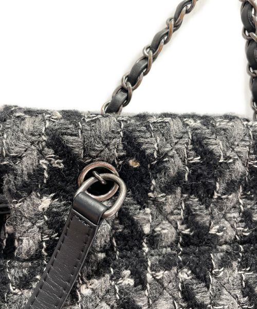 CHANEL（シャネル）CHANEL (シャネル) ツイードリュック グレー サイズ:-の古着・服飾アイテム