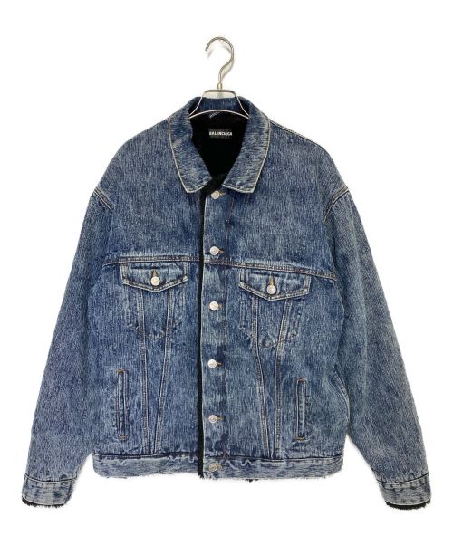 BALENCIAGA（バレンシアガ）BALENCIAGA (バレンシアガ) デニムボアデニムジャケット スカイブルー サイズ:48の古着・服飾アイテム