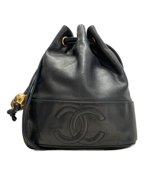 CHANEL（シャネル）CHANEL (シャネル) 巾着ショルダーバッグ ブラック サイズ:-の古着・服飾アイテム