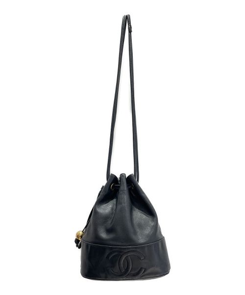 CHANEL（シャネル）CHANEL (シャネル) 巾着ショルダーバッグ ブラック サイズ:-の古着・服飾アイテム