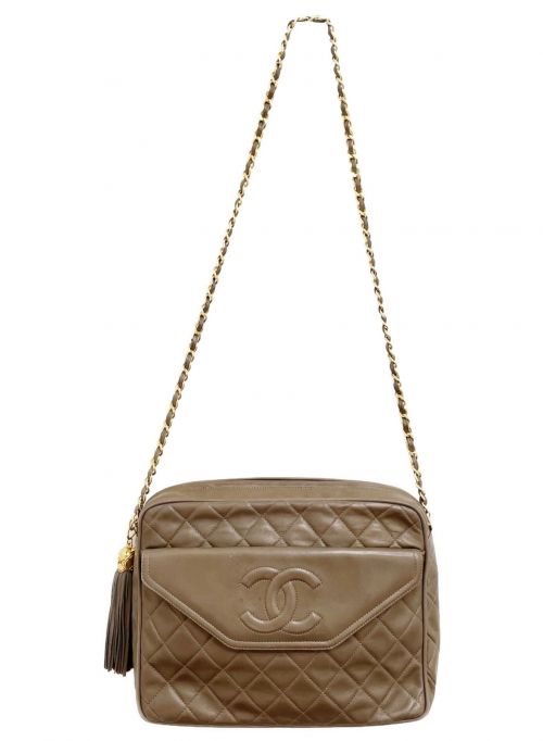 CHANEL（シャネル）CHANEL (シャネル) フリンジショルダーバッグ ブラウン サイズ:-の古着・服飾アイテム