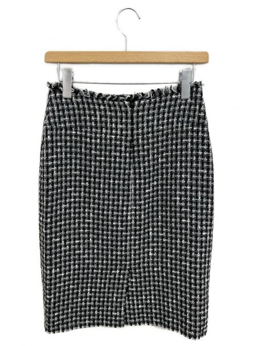 CHANEL（シャネル）CHANEL (シャネル) ツイードスカート ブラック×ホワイト サイズ:36の古着・服飾アイテム