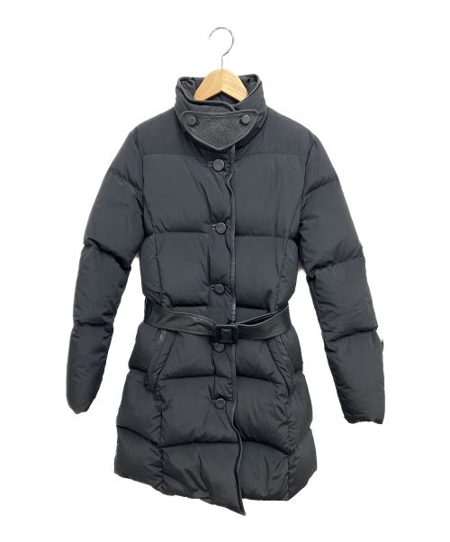 LOEWE（ロエベ）LOEWE (ロエベ) レザーパイピングダウンコート ブラック サイズ:38の古着・服飾アイテム