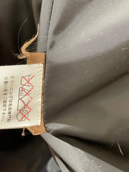 LOEWE（ロエベ）LOEWE (ロエベ) レザーパイピングダウンコート ブラック サイズ:38の古着・服飾アイテム