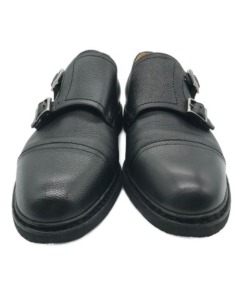 PARABOOT（パラブーツ）PARABOOT (パラブーツ) ダブルモンクストラップシューズ ブラック サイズ:6 1/2の古着・服飾アイテム