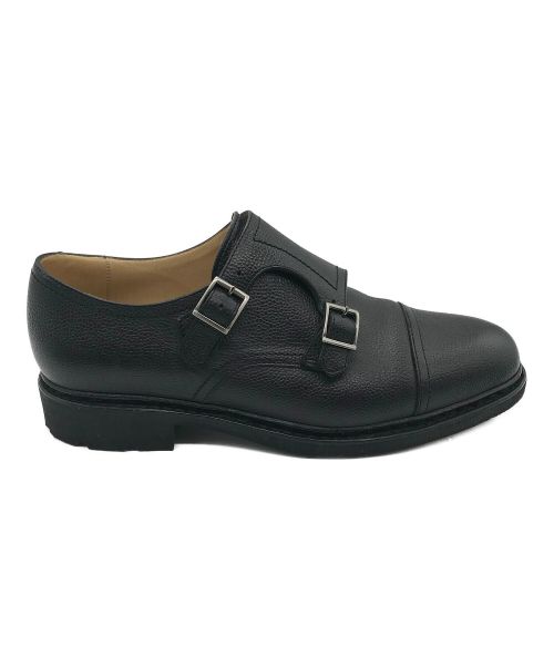 PARABOOT（パラブーツ）PARABOOT (パラブーツ) ダブルモンクストラップシューズ ブラック サイズ:6 1/2の古着・服飾アイテム