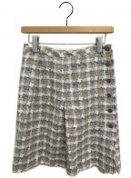 CHANELシャネル）の古着「ツイードスカート」｜パープル×ブルー