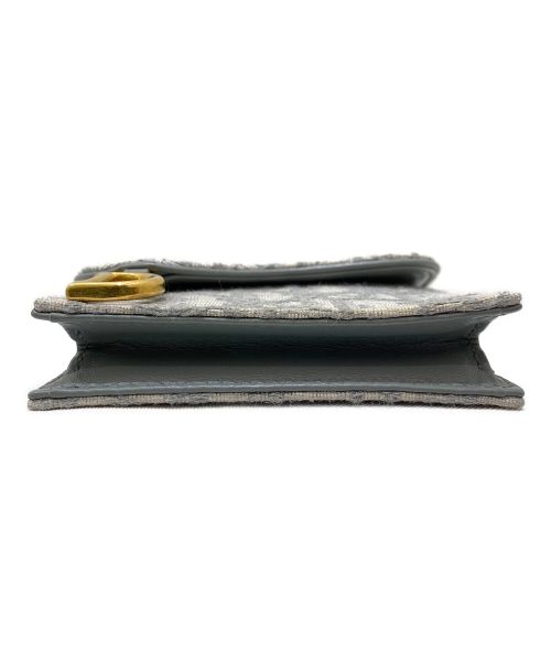 Christian Dior（クリスチャン ディオール）Christian Dior (クリスチャン ディオール) D金具トロッターカードケース ライトグレー サイズ:-の古着・服飾アイテム