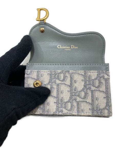 Christian Dior（クリスチャン ディオール）Christian Dior (クリスチャン ディオール) D金具トロッターカードケース ライトグレー サイズ:-の古着・服飾アイテム