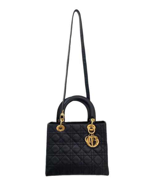 Christian Dior（クリスチャン ディオール）Christian Dior (クリスチャン ディオール) Lady Dior  ブラック サイズ:ミディアムの古着・服飾アイテム