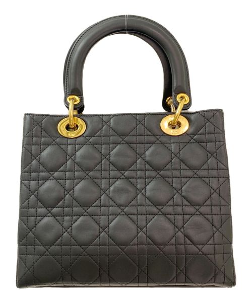 Christian Dior（クリスチャン ディオール）Christian Dior (クリスチャン ディオール) Lady Dior  ブラック サイズ:ミディアムの古着・服飾アイテム