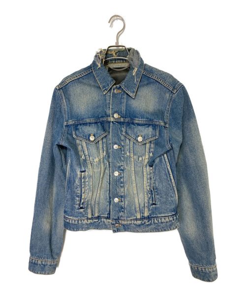BALENCIAGA（バレンシアガ）BALENCIAGA (バレンシアガ) 17AW Campaign Logo Denim Jacket スカイブルー サイズ:44の古着・服飾アイテム