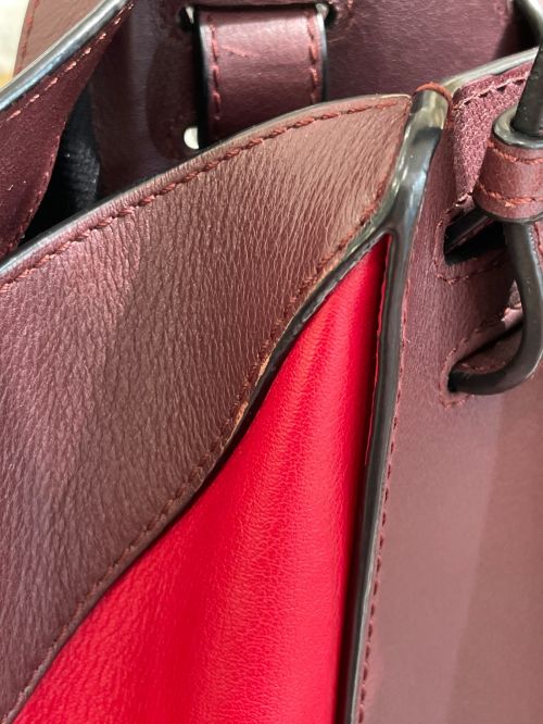 LOEWE（ロエベ）LOEWE (ロエベ) ハンモックスモールショルダーバッグ レッド×ブラウン サイズ:Sの古着・服飾アイテム