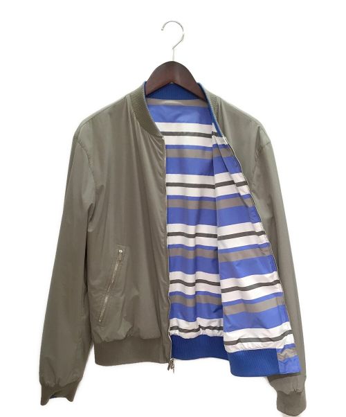 HERMES（エルメス）HERMES (エルメス) リバーシブルナイロンブルゾン グレー サイズ:46の古着・服飾アイテム