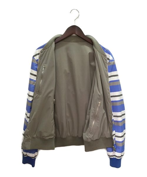 HERMES（エルメス）HERMES (エルメス) リバーシブルナイロンブルゾン グレー サイズ:46の古着・服飾アイテム
