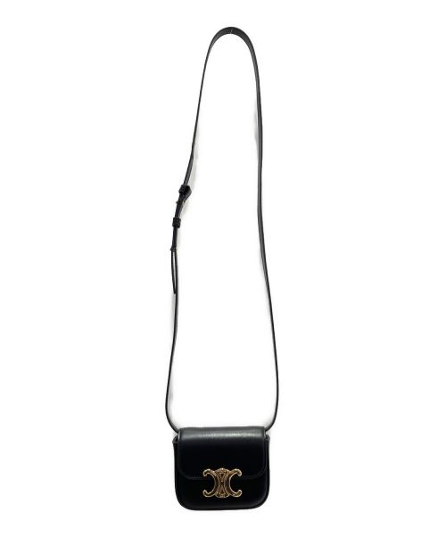 CELINE（セリーヌ）CELINE (セリーヌ) ミニ トリオンフ  ブラック サイズ:ミニの古着・服飾アイテム