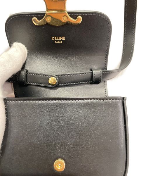CELINE（セリーヌ）CELINE (セリーヌ) ミニ トリオンフ  ブラック サイズ:ミニの古着・服飾アイテム