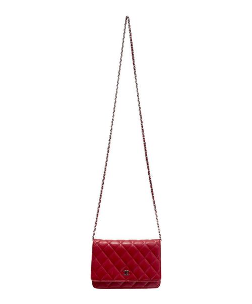 CHANEL（シャネル）CHANEL (シャネル) ラムスキンチェーンショルダーバッグ レッド サイズ:-の古着・服飾アイテム