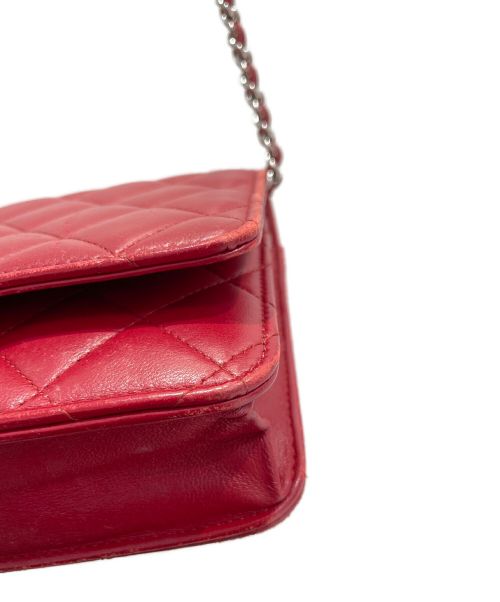 CHANEL（シャネル）CHANEL (シャネル) ラムスキンチェーンショルダーバッグ レッド サイズ:-の古着・服飾アイテム