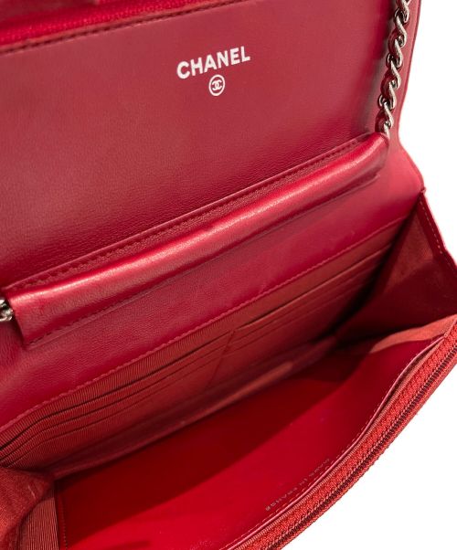 CHANEL（シャネル）CHANEL (シャネル) ラムスキンチェーンショルダーバッグ レッド サイズ:-の古着・服飾アイテム
