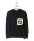 FENDI（フェンディ）の古着「ポケットFFロゴボアクルーネックニット」｜ブラック