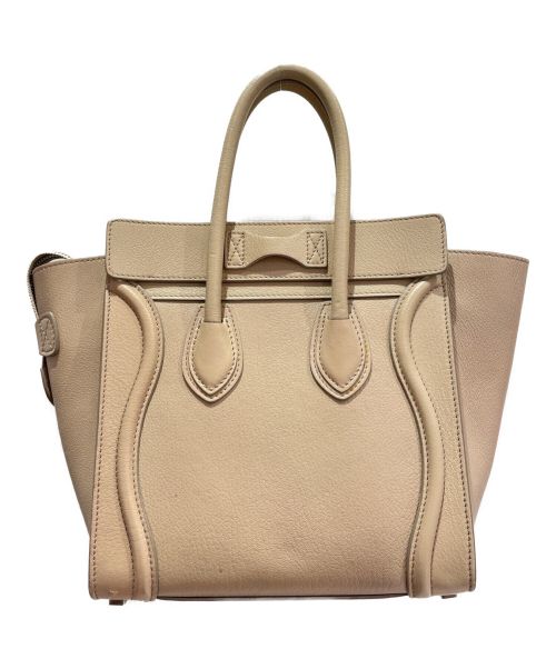 CELINE（セリーヌ）CELINE (セリーヌ) ラゲージマイクロショッパー ベージュの古着・服飾アイテム