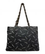 CHANELシャネル）の古着「ロゴトートバッグ」｜ブラック
