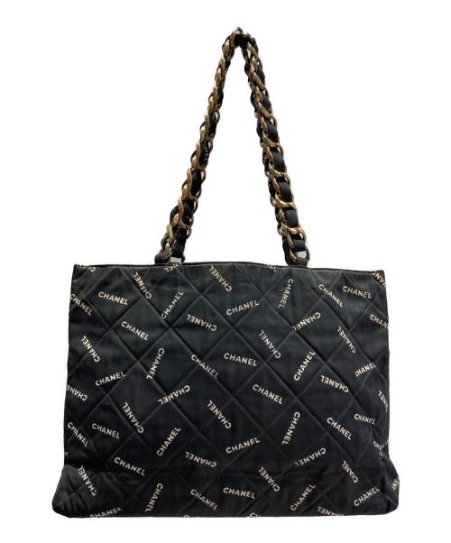 CHANEL（シャネル）CHANEL (シャネル) ロゴトートバッグ ブラック サイズ:-の古着・服飾アイテム