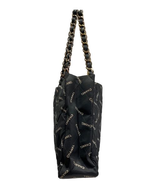 CHANEL（シャネル）CHANEL (シャネル) ロゴトートバッグ ブラック サイズ:-の古着・服飾アイテム