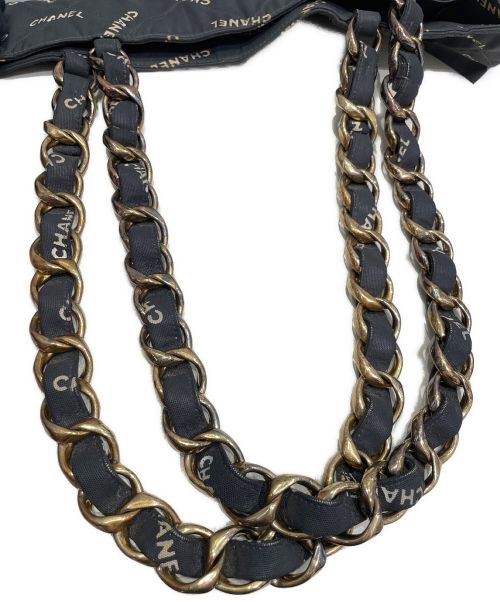 CHANEL（シャネル）CHANEL (シャネル) ロゴトートバッグ ブラック サイズ:-の古着・服飾アイテム