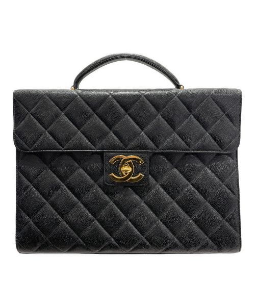 CHANEL（シャネル）CHANEL (シャネル) キャビアブリーフケース ブラック サイズ:-の古着・服飾アイテム