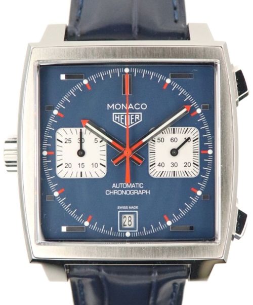 TAG Heuer（タグ・ホイヤー）TAG Heuer (タグホイヤー) モナコ ネイビー サイズ:39ｍｍの古着・服飾アイテム