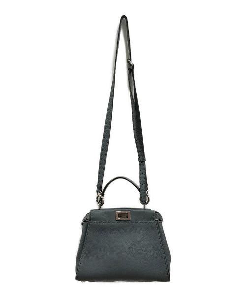 FENDI（フェンディ）FENDI (フェンディ) ミニピーカブーショルダーバッグ スカイブルーの古着・服飾アイテム