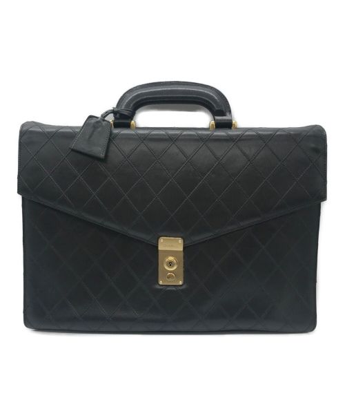 CHANEL（シャネル）CHANEL (シャネル) レザーブリーフケース ブラック サイズ:-の古着・服飾アイテム